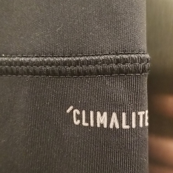 💕ADIDAS💕 Climalite Design 2 Move High Rise Logo Mesh Tights ~ Black Large NWT - Picture 10 of 15